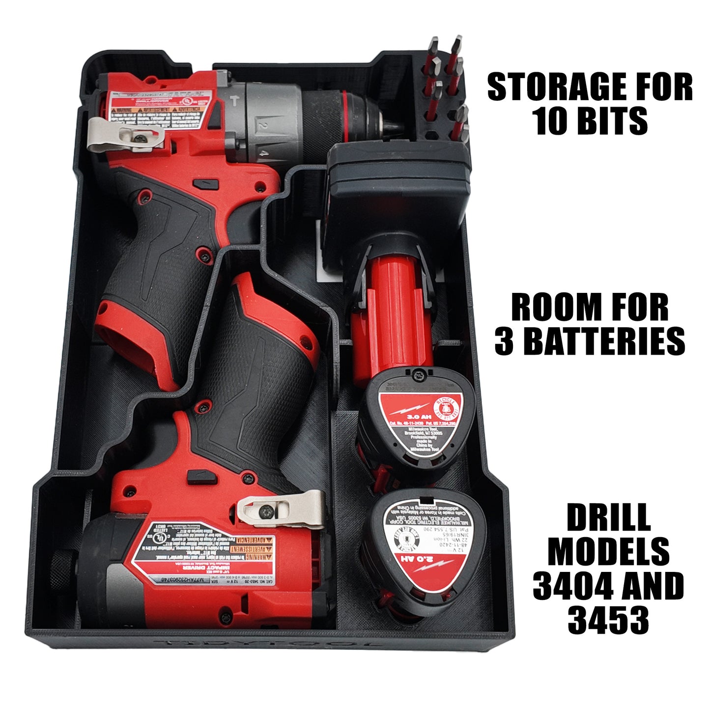 M12 Fuel Drill/driver and impact packout organizer.