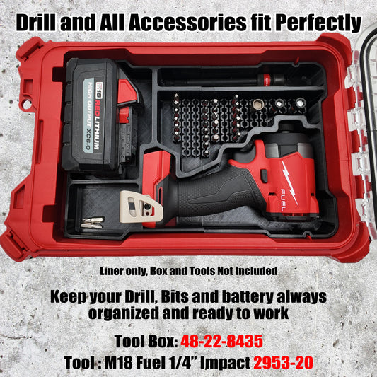 M18 Fuel 1/4" Hex Driver Packout Oragnaizer